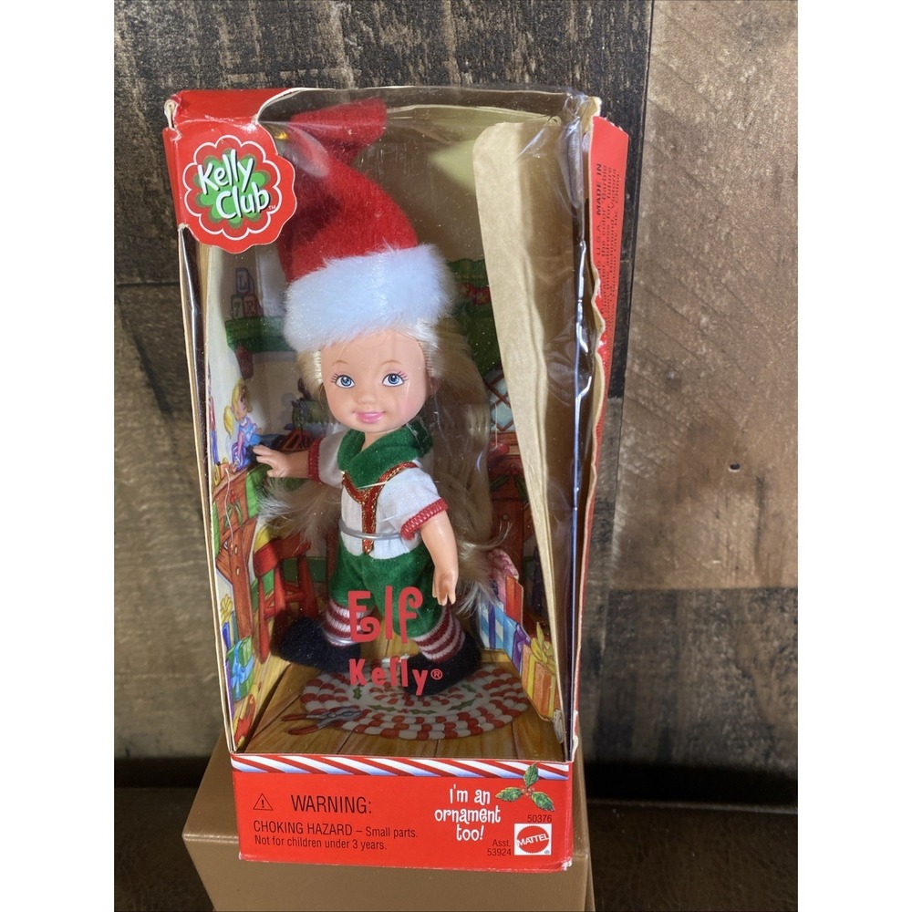 Mattel Barbie Elf Kelly Club Christmas Tree Doll 2001‎ Holiday Ornament Vtg